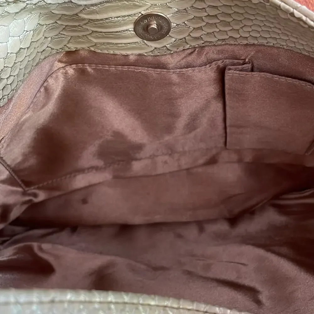 Devi Kroell for Target Hobo Handbag in Gold‎ Faux Snakeskin Metallic Ltd Edtn
